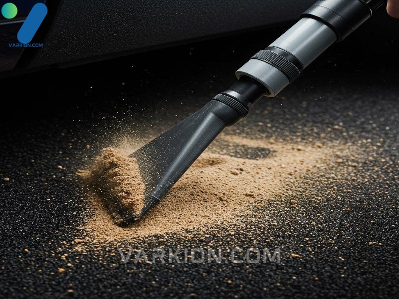 a-close-up-action-shot-of-a-car-vacuum-nozzle-pulling-embedded-sand-and-rocks-from-a-dark-car-carpet