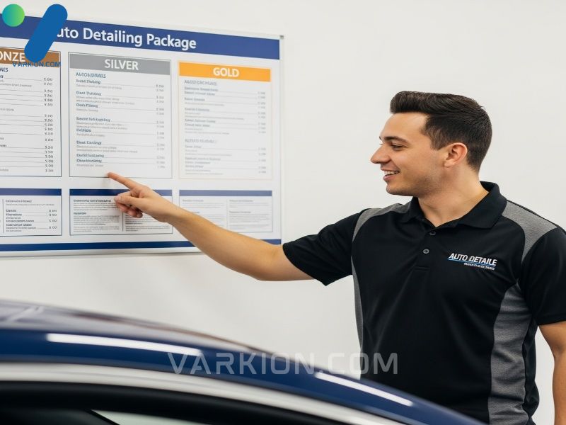 a-professional-detailer-explains-the-features-and-benefits-of-various-tiered-auto-detailing-packages-to-a-client