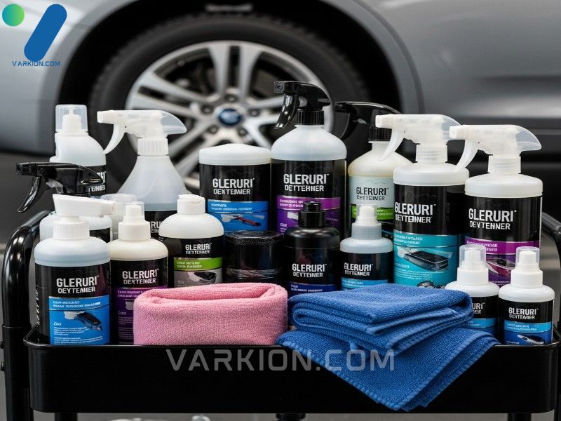 a-professional-selection-of-car-exterior-cleaners-and-accessories-for-comprehensive-exterior-detailing