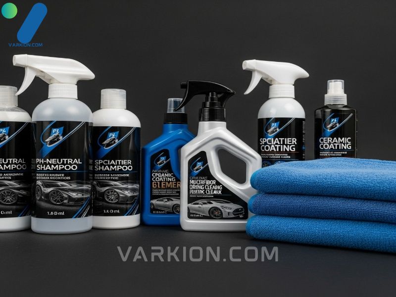alt-text-auto-care-products-including-shampoo-wheel-cleaner-ceramic-coating-spray-and-microfiber-towels