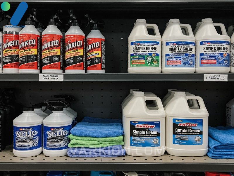 alt-text-two-sides-of-car-cleaning-supplies-expensive-detailing-sprays-vs-bulk-low-cost-concentrated-cleaners