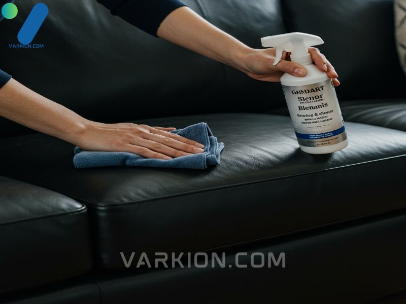 applying-ph-neutral-leather-cleaner-to-a-dark-sofa-illustrating-the-essential-first-step-before-using-the-best-rated-leather-conditioner
