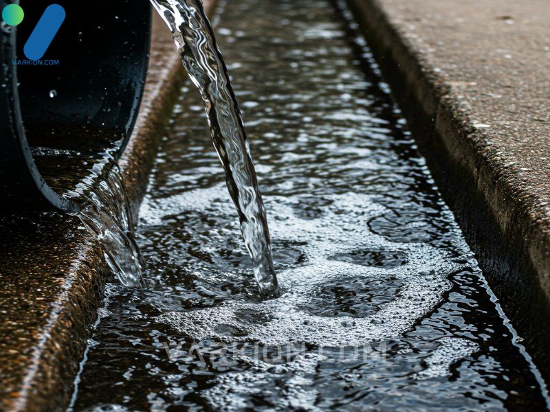 clear-water-and-dissolving-biodegradable-soap-flowing-into-a-storm-drain