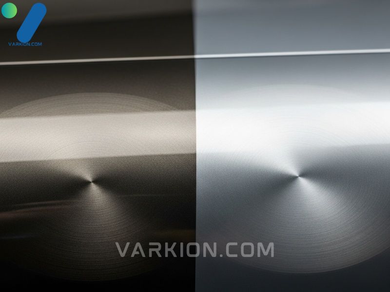 close-up-de-pintura-metalica-transicion-entre-area-opaca-con-remolinos-y-seccion-pulida-y-corregida