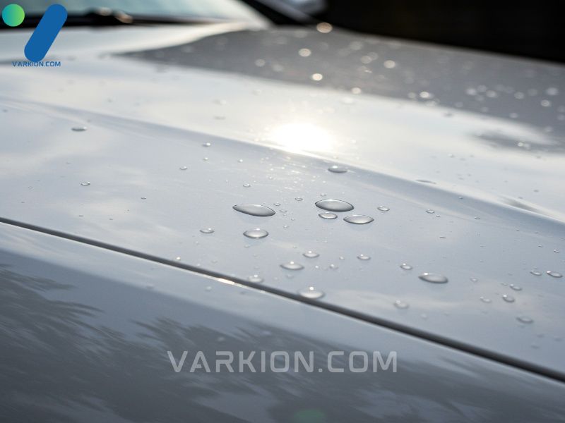 close-up-of-perfectly-finished-white-car-paint-protected-by-the-best-car-wax-for-white-cars-showing-excellent-clarity-and-water-beading