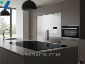 cocina-moderna-con-refrigerador-inteligente-de-pantalla-tactil-grande-y-placa-de-induccion-integrada