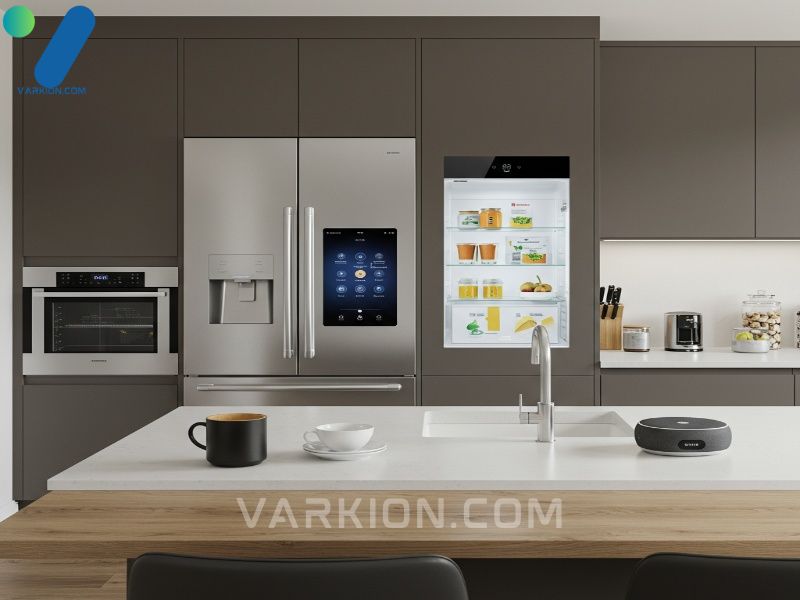 cocina-moderna-de-alta-tecnologia-con-electrodomesticos-inteligentes-integrados-incluyendo-refrigerador-con-pantalla-tactil