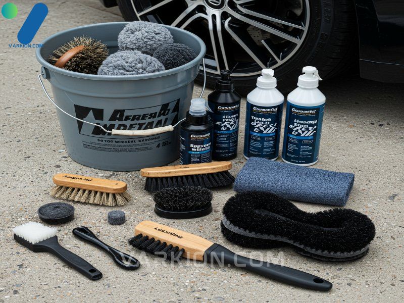 collection-of-detailing-tools-for-wheels-wash-bucket-soft-wheel-brushes-tire-scrub-brush-and-detailing-brush