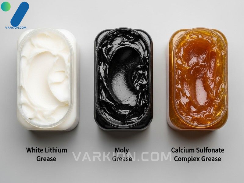 comparacion-visual-de-tres-tipos-de-grasa-automotriz-litio-blanco-moly-negro-y-complejo-de-sulfonato-de-calcio-ambar