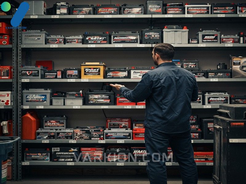 confused-car-owner-staring-at-a-shelf-packed-with-different-types-of-car-batteries
