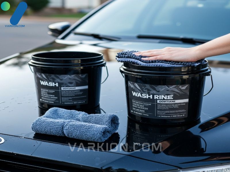 demonstrating-the-two-bucket-method-a-key-technique-for-using-an-effective-auto-care-kit