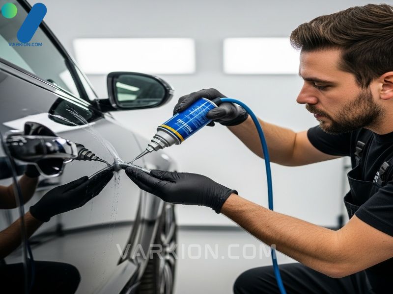 detailer-applying-ceramic-coating-to-a-car-panel-in-a-studio