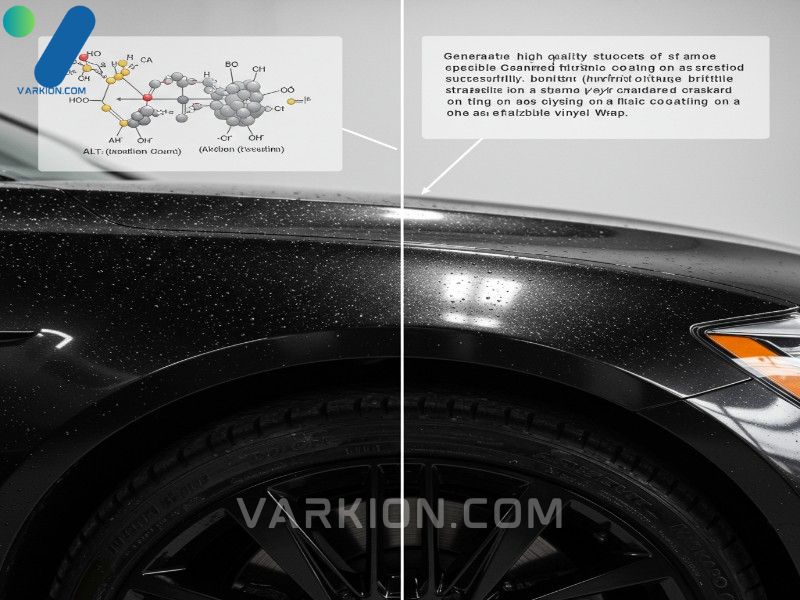 diagram-showing-the-elasticity-and-superior-bonding-of-the-best-black-vinyl-car-ceramic-coating-on-a-flexible-vinyl-wrap