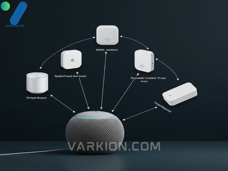 diagrama-conceptual-de-dispositivos-matter-y-thread-en-apple-homekit-con-homepod-mini-como-router-thread