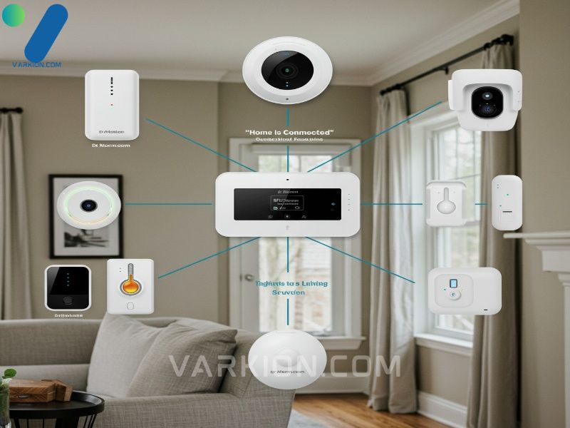 diagrama-del-ecosistema-home-is-connected-de-alarmcom-mostrando-el-hub-central-y-dispositivos-inteligentes