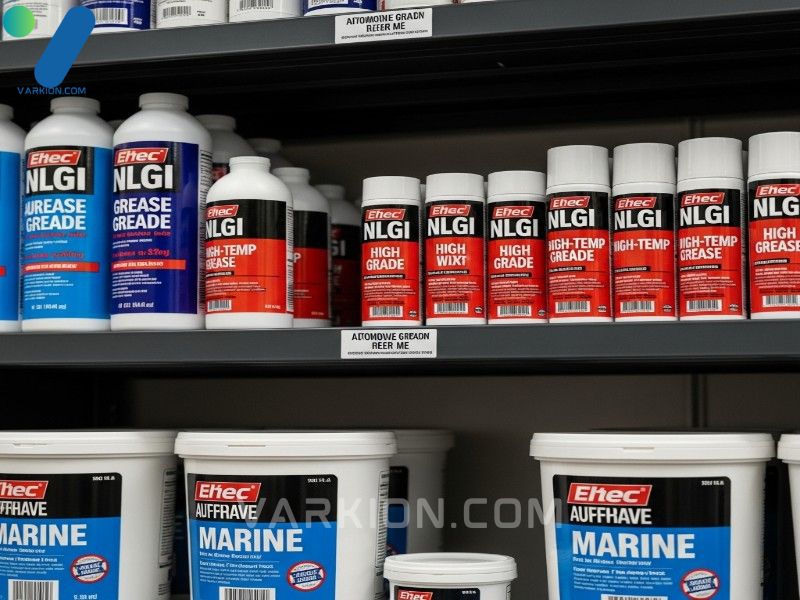 estante-de-almacenamiento-con-tubos-y-tinas-de-grasa-automotriz-etiquetados-por-grado-nlgi-y-tipo-de-aplicacion