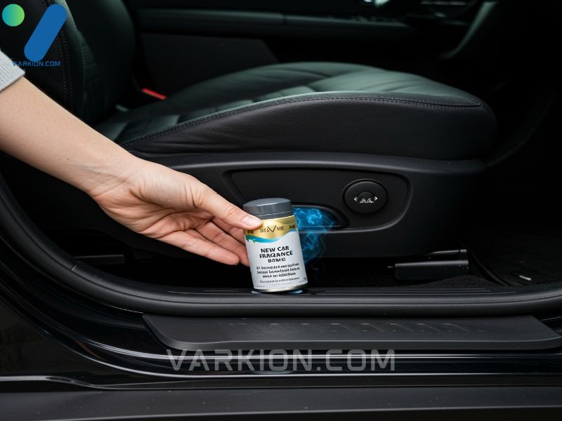hand-placing-a-new-car-fragrance-air-freshener-canister-under-a-car-seat