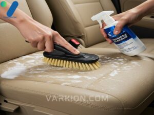 hand-scrubbing-foaming-upholstery-cleaner-into-a-stain-on-a-beige-cloth-car-seat