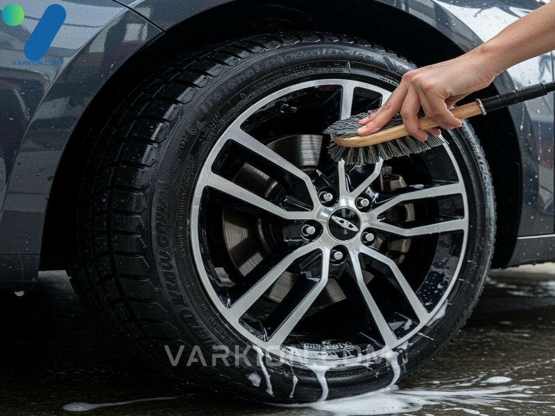 limpieza-detallada-de-una-rueda-de-coche-sucia-con-un-cepillo-y-agua-jabonosa