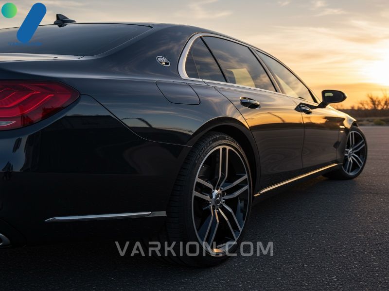 lujoso-sedan-impecable-al-atardecer-reflejando-el-entorno-en-su-pintura-brillante