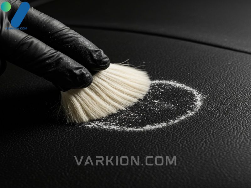 macro-de-polvo-de-almidon-de-maiz-absorbiendo-una-mancha-de-grasa-fresca-en-tapiceria-de-cuero