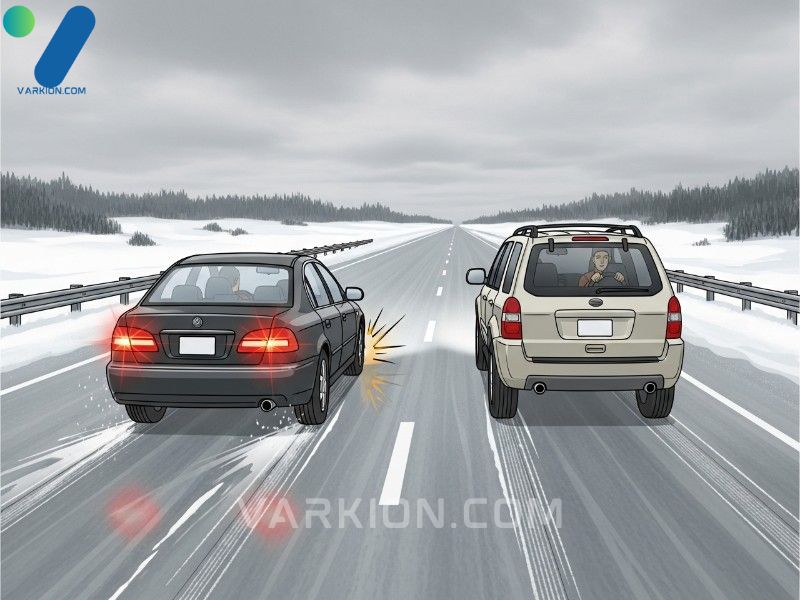maintaining-a-safe-increased-10-second-following-distance-for-safe-driving-on-slippery-roads-and-ice