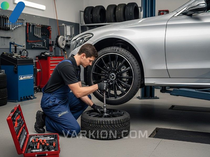mechanic-installing-michelin-pilot-alpin-high-performance-winter-tires-onto-a-vehicle
