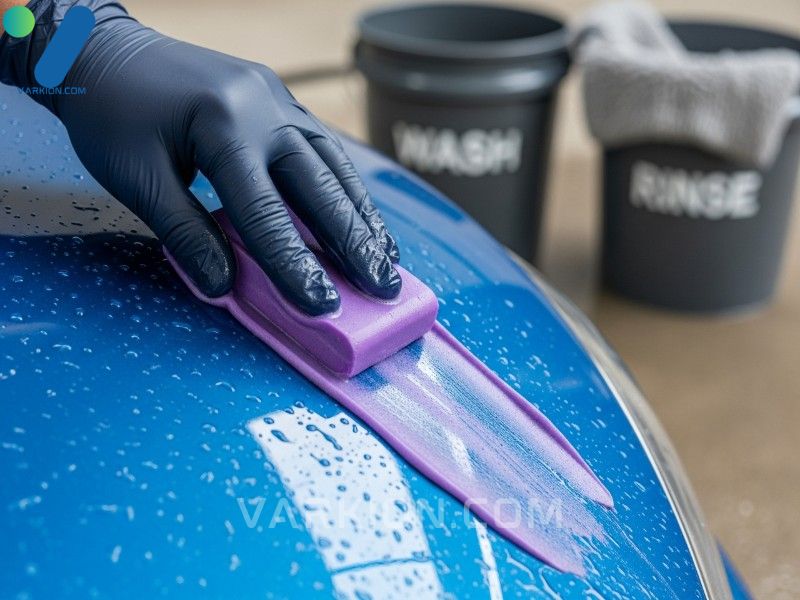 mechanical-decontamination-using-a-clay-bar-a-crucial-step-in-professional-car-cleaning-and-polishing