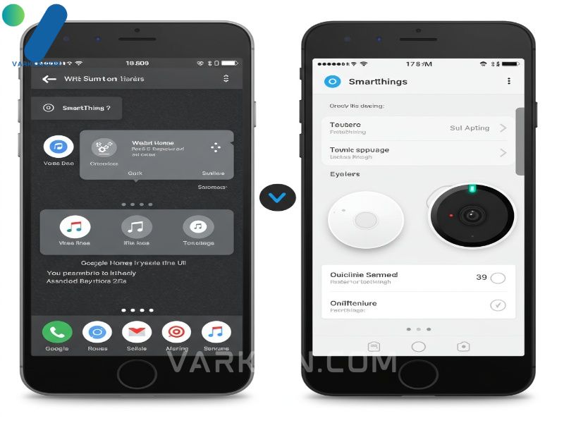 mobile-ui-comparison-google-home-minimalist-voice-vs-smartthings-detailed-technical