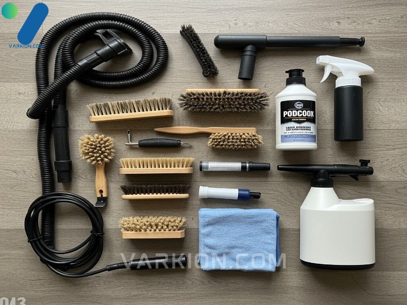 narzedzia-do-czyszczenia-tapicerki-samochodowej-odkurzacz-szczotki-reczniki-srodek-czyszczacy-i-parownica
