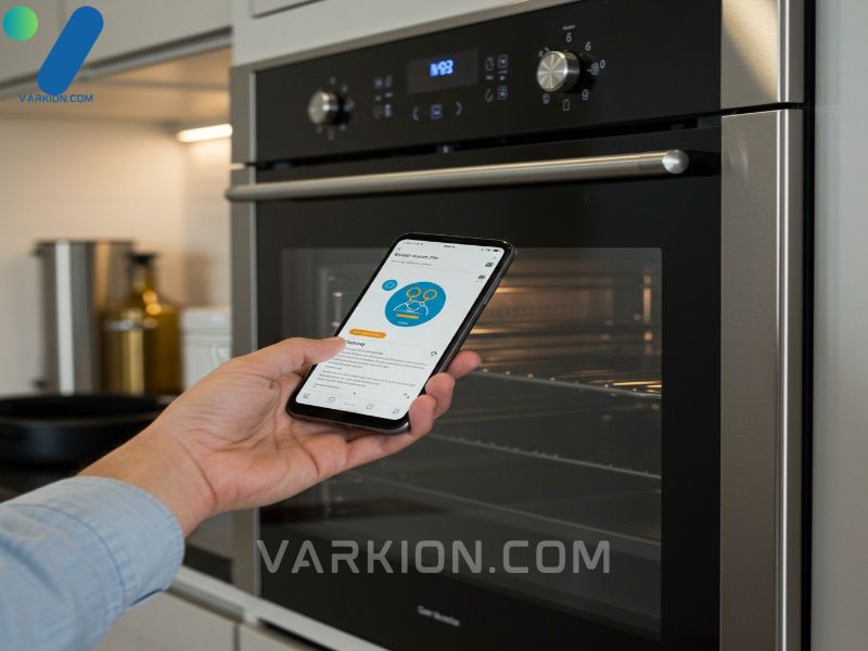 persona-ajustando-la-temperatura-de-un-horno-inteligente-de-forma-remota-usando-una-aplicacion-de-smartphone