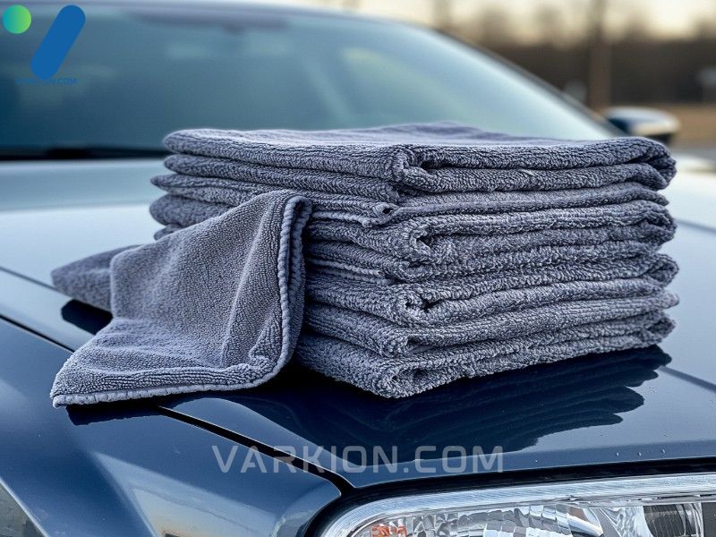 plush-microfiber-drying-towels-on-a-car-hood-ready-for-scratch-free-drying
