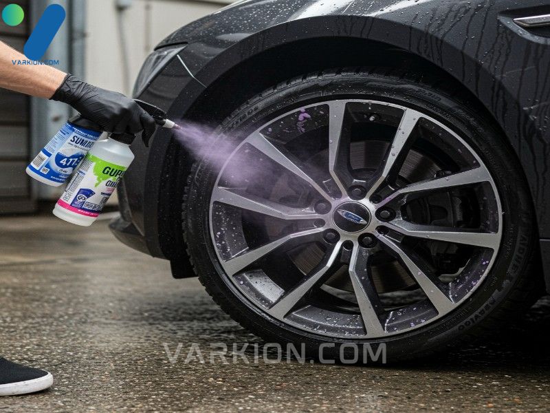 purple-iron-remover-reacting-with-brake-dust-on-a-dirty-alloy-wheel