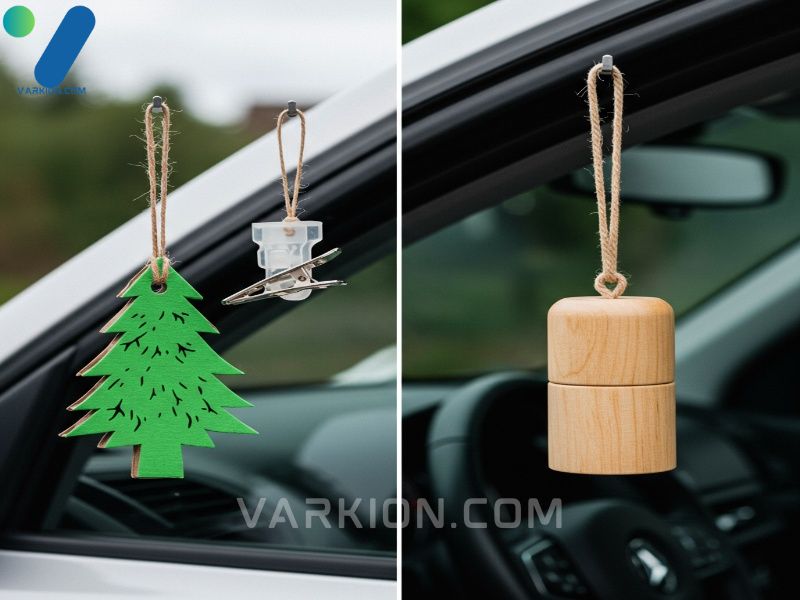 split-screen-garish-green-pine-air-freshener-vs-elegant-wood-car-diffuser