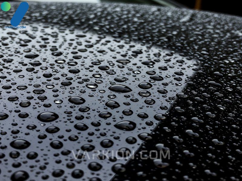 superb-water-beading-on-a-black-vinyl-car-surface-after-applying-the-best-black-car-ceramic-coating