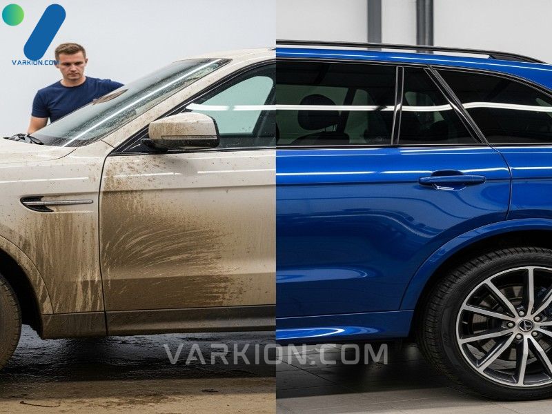 suv-de-lujo-antes-sucio-y-despues-limpio-y-pulido-mostrando-una-transformacion-de-detallado-profesional