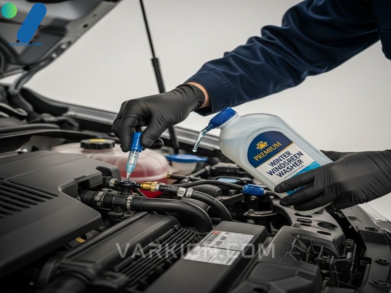 tecnico-inspecciona-boquillas-y-lineas-de-liquido-limpiaparabrisas-antes-de-agregar-liquido-de-invierno