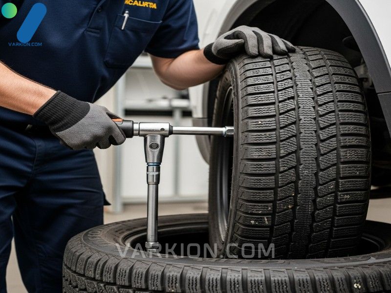 tecnico-usando-llave-dinamometrica-para-instalar-neumaticos-de-invierno-en-un-vehiculo