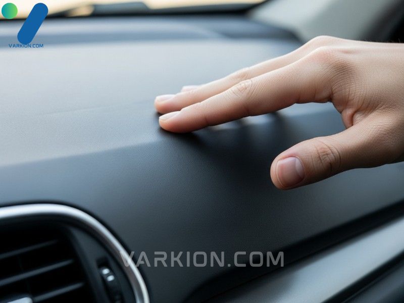 testing-the-dry-to-the-touch-finish-of-a-high-quality-auto-dashboard-cleaner-application