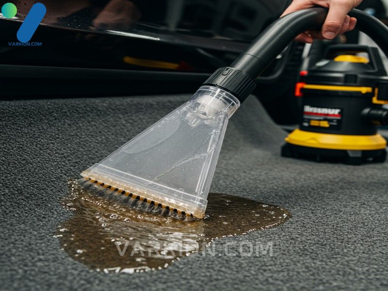 wet-vacuum-tool-pulling-dirty-brown-water-out-of-gray-car-carpet