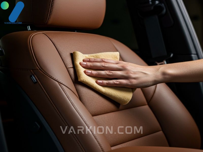 wiping-the-bolster-of-a-brown-leather-car-seat-with-a-specialized-leather-wipe